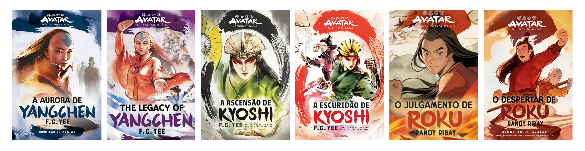 Livros Crônicas do Avatar - Yangchen, Kyoshi, Roku e Sonam
